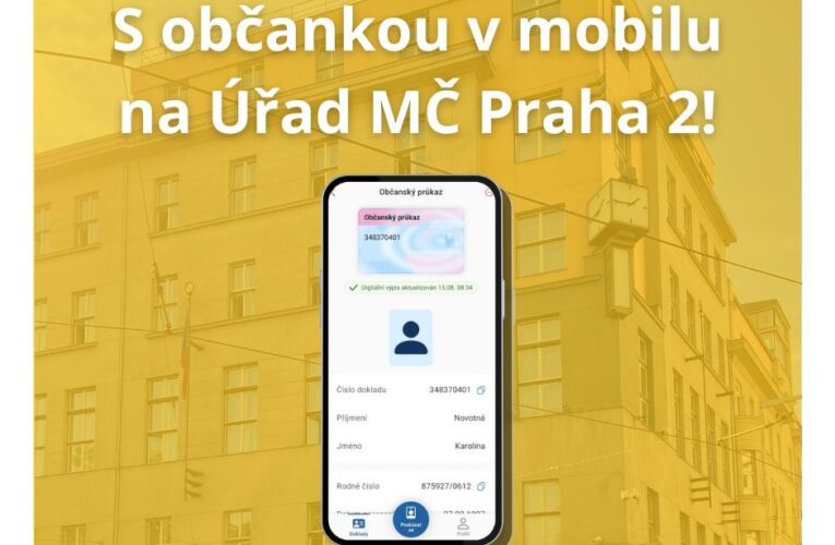 Úředníkům v Praze 2 stačí občanský průkaz v mobilu